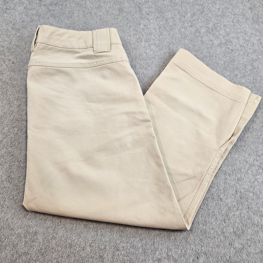 Banana Republic Martin Khaki Cropped Pants Tan Stretch Chino Trousers Womens 8